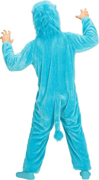 Actual product image Widmann Blue lion plush costume jumpsuit with hood adult (M/L)