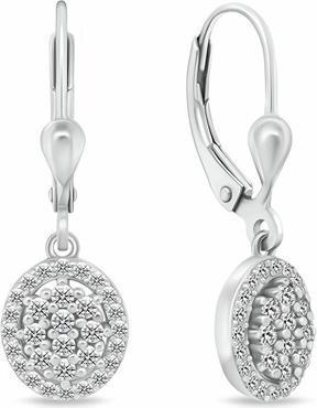 Produktbild Brilio Silver - Glittering earrings with zircons PE060