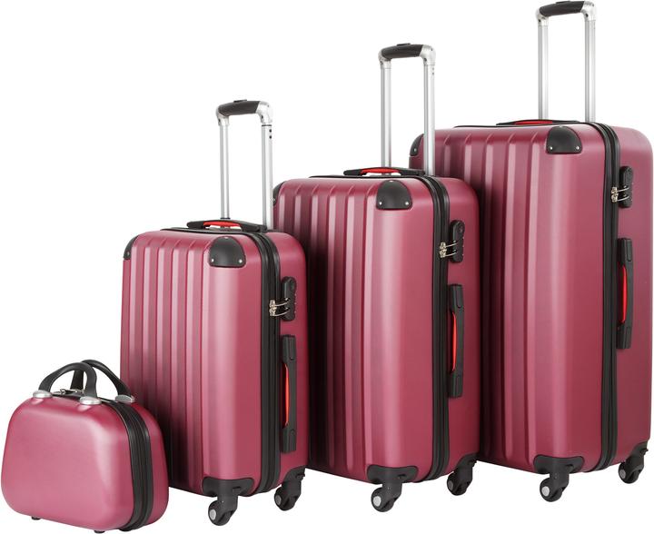 tectake Hartschalenkoffer (90 l, Handgepäck (bis 50l), M (50 - 90l), L (90 - 115l))