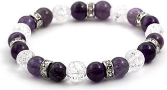 Immagine prodotto Beneto Bracciale di perline in ametista e cristallo MINK69 / 18