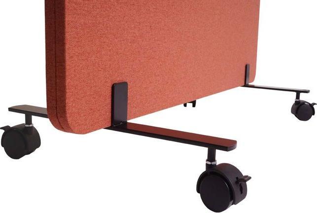 Produktbild Mendler Akustik-Trennwand, Büro-Sichtschutz Raumteiler Pinnwand, doppelwandig rollbar Stoff/Textil 127x80cm (127 x 80 x 39 cm)