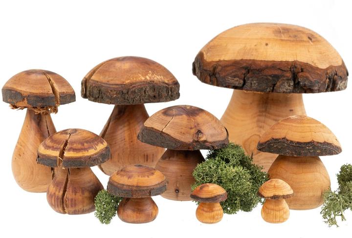 Image du produit La Mia! Champignons tournés à la main en aulne huilé de différentes tailles