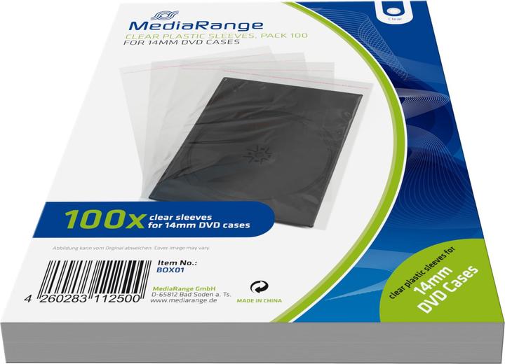Produktbild MediaRange DVD PLASTIKHUELLEN (100) BOX01 Leerhuellen transparent