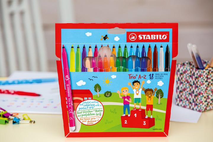 Actual product image STABILO Fiber pen Trio A-z (Multicoloured, 18 x)