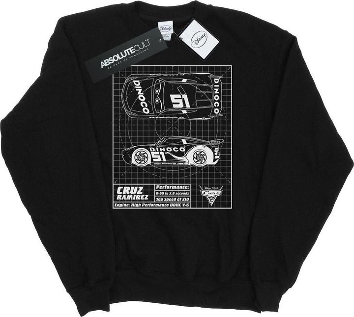 Disney Cars Cruz Ramirez Blueprint Sweatshirt (XXL)