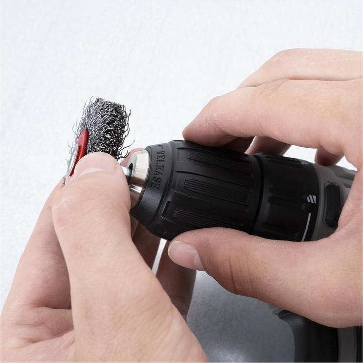 Produktbild Stier Rundbürste Ø 50 mm, Schaft-Ø 6 mm, 0,3 mm, gewellt, Stahl