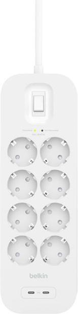 Produktbild Belkin Surgemaster Überspannungsschutz (8 x, BS 1363, 2 m)