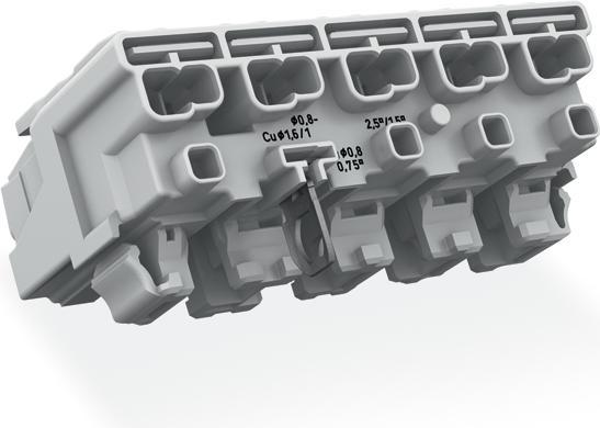 Image du produit Wago 294-8135 Borne d'alimentation 17 mm avec contact direct PE DA+ DA- L