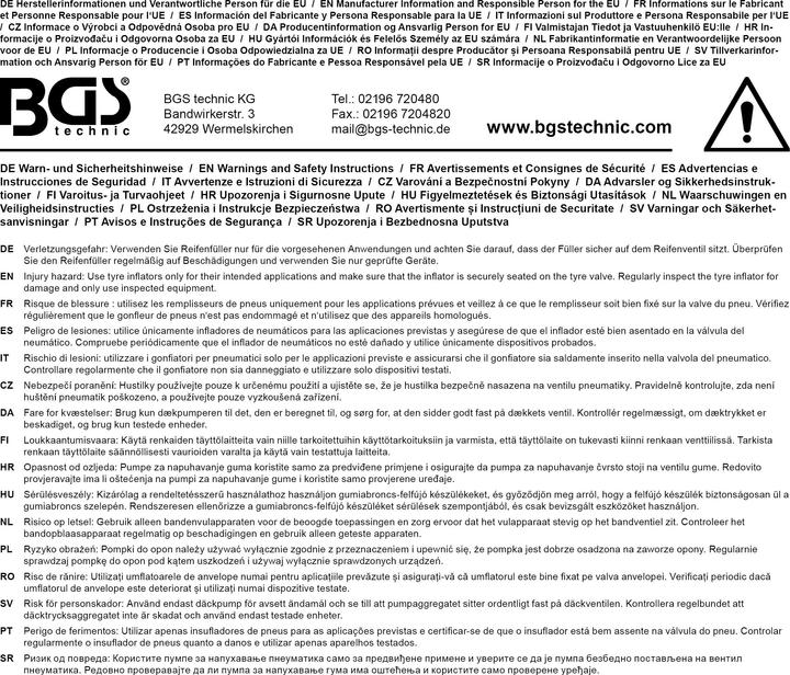 Image du produit BGS Pistolet pneumatique de gonflage de pneus