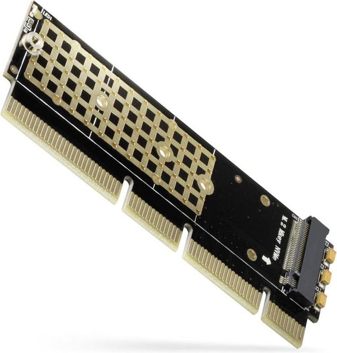 Productafbeelding Axagon PCEM2-1U PCI-E 3.0 16x - M.2 SSD NVMe, tot 80mm SSD, laag profiel 1U