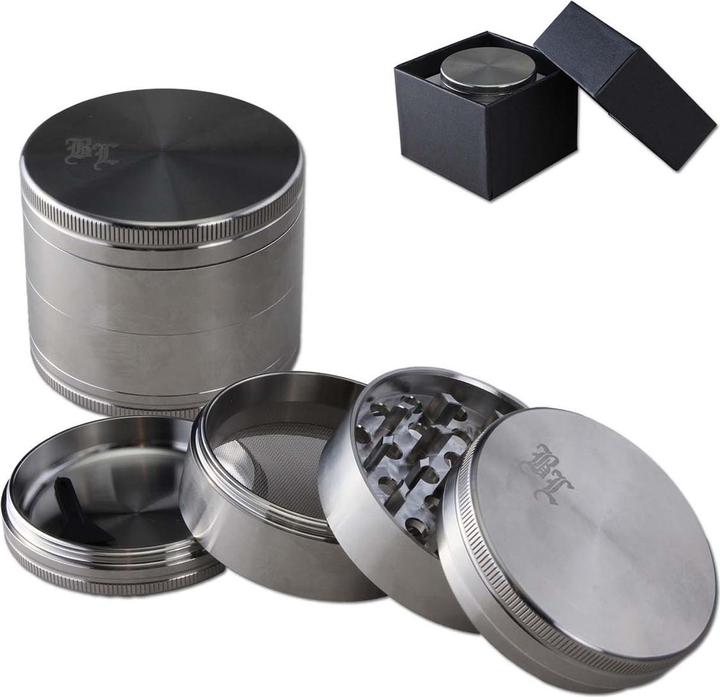 Image du produit Black Leaf Broyeur en acier inoxydable 4 pièces