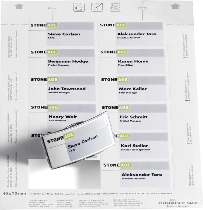 Image du produit Durable Étiquettes à insérer Badgemaker pour badges nominatifs