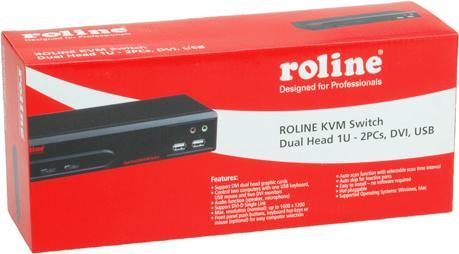 Produktbild Roline Dual Head DVI USB 2.0, 1 User - 2 PC