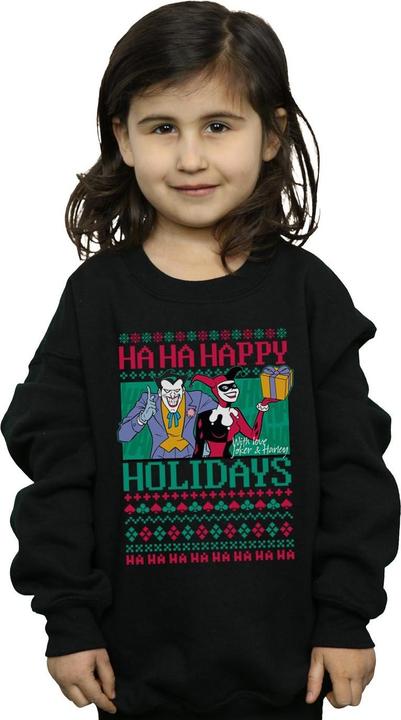 Produktbild Joker And Harley Quinn Ha Ha Happy Holidays Sweatshirt Mädchen (116)