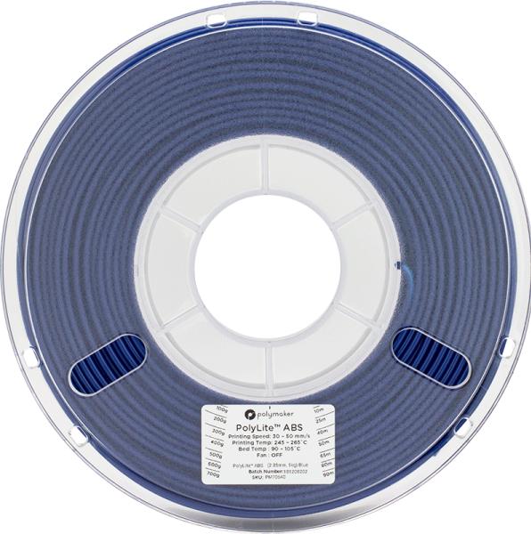 Actual product image Polymaker PolyLite ABS - Blue - 2.85mm (ABS, 2.85 mm, 1000 g, Blue)