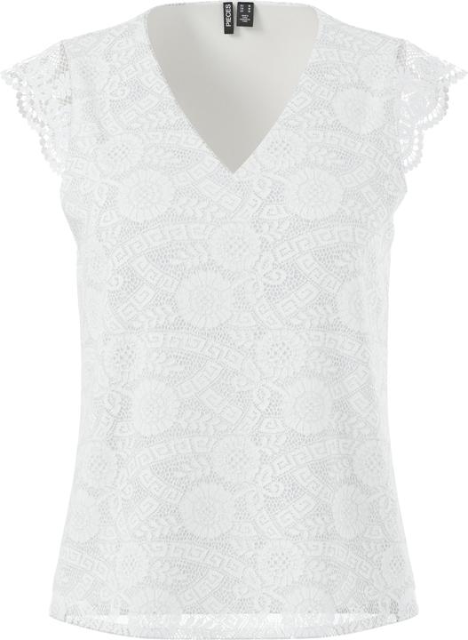 Pieces Pcolline Sl Lace V-Neck Top Wvn Noos