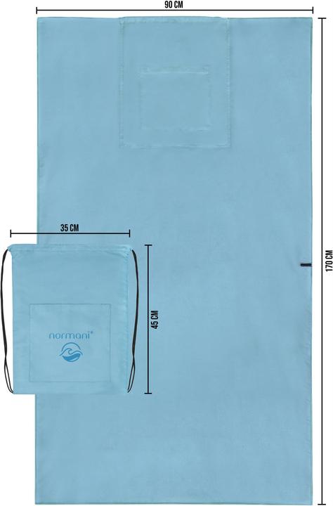 Image du produit Normani Serviette de bain avec fonction sac à dos (90 x 170 cm)
