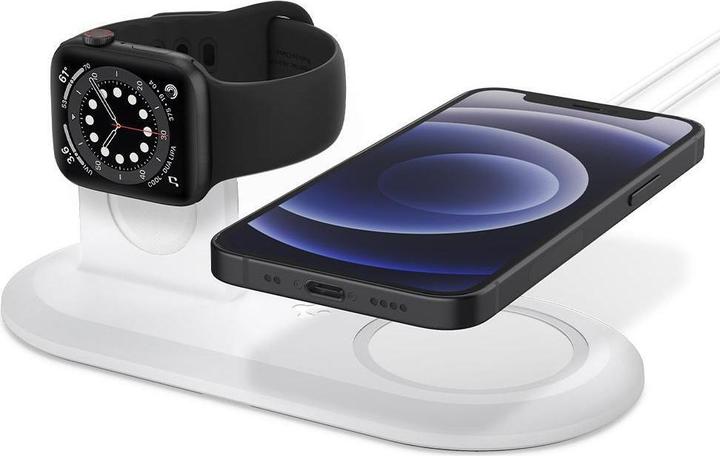 Actual product image Spigen Magfit Duo Apple Magsafe & Watch Charger Stand (5 W)