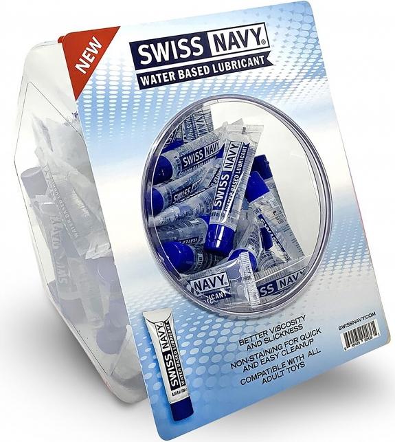 Actual product image Swiss Navy Premium Water Based Lubricant - 10ml/50pcs Fishbowl (10 ml)