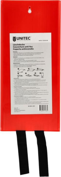 Actual product image Unitec Glass fibre fire blanket 120 x 180 cm