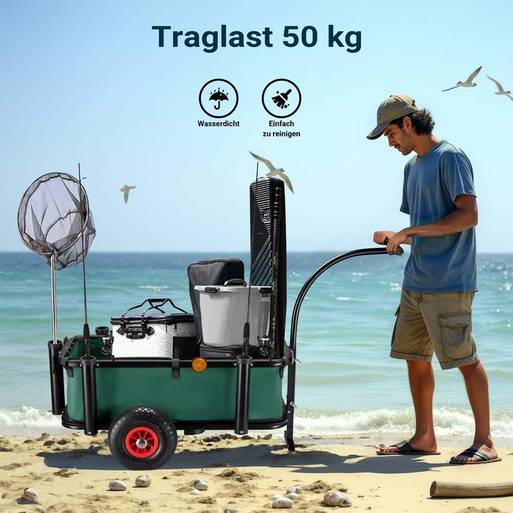 Actual product image Wiltec Fishing trolley with bag Fishing trolley up to 50kg handcart Transport trolley
