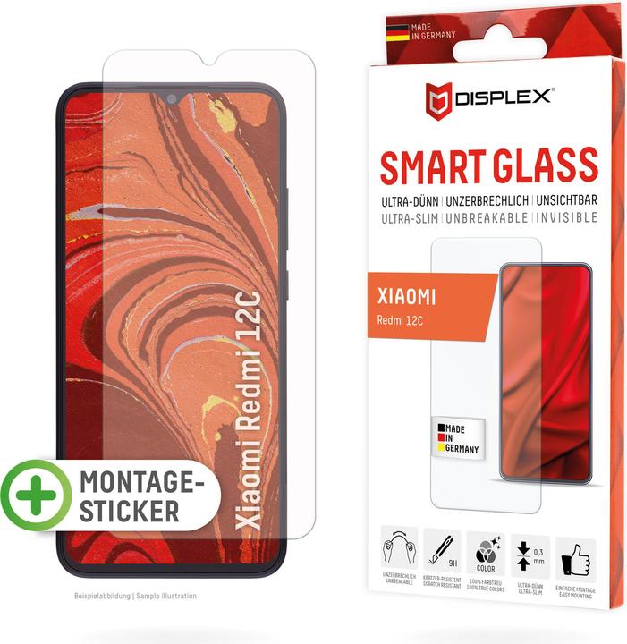 Immagine prodotto Displex Smart Glass, Displayschutzfolie (1 Pezzo/i, Xiaomi Redmi 12C)