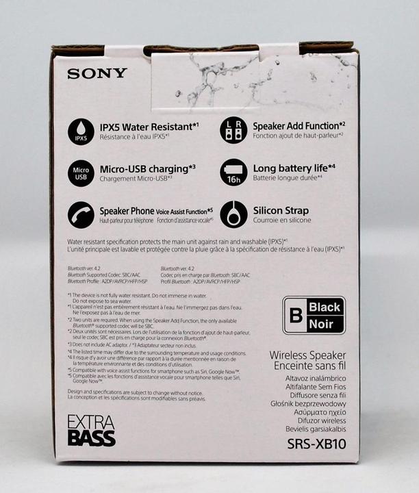 Actual product image Sony Srs-Xb10 (16 h, Rechargeable battery operated)