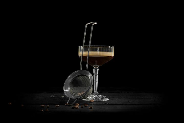Bar strainer fine smokey grey