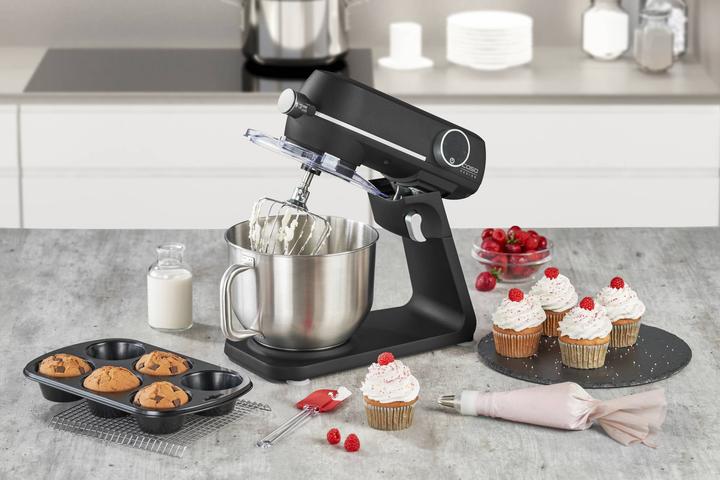 Actual product image Caso Design Kitchen Machine KM1800 Black E, stainless steel bowl 6 litres, 1800 W (1800 W)