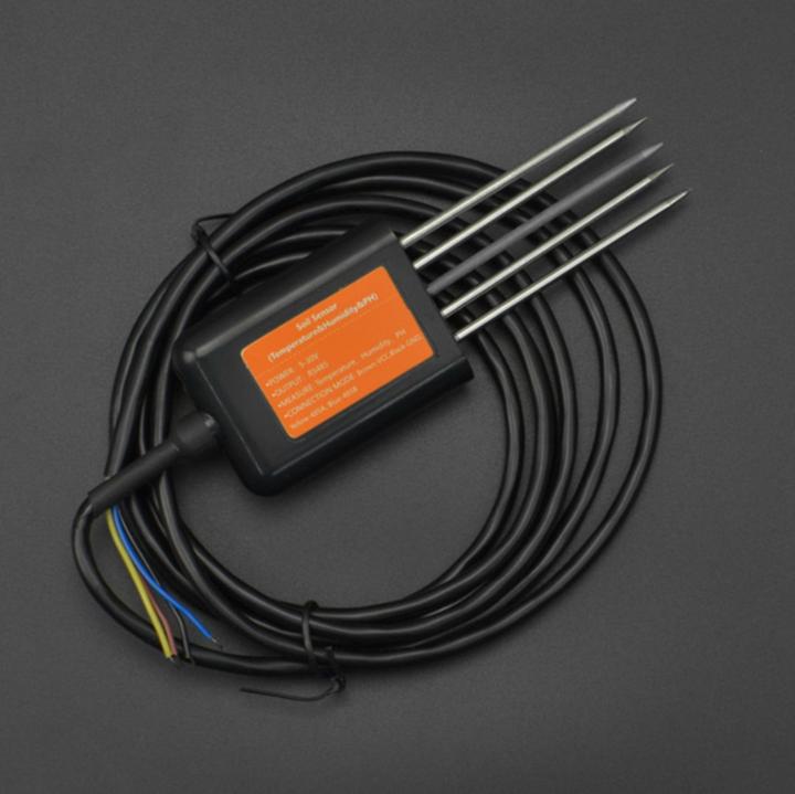 Produktbild DFRobot RS485 Bodenfeuchtigkeits-, Temperatur- und pH-Sensor IP68 5-30V