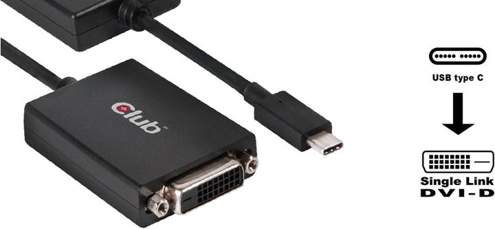 Produktbild Club 3D Aktiver USB 3.1 Typ C to (DVI, 10 cm)