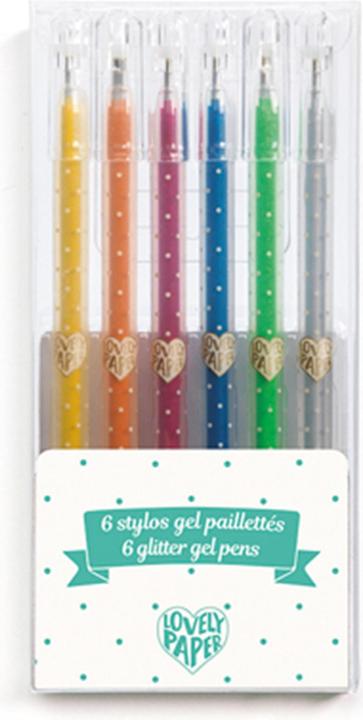 Image du produit Djeco Stylo gel pailleté (Multicolore, 6 x)
