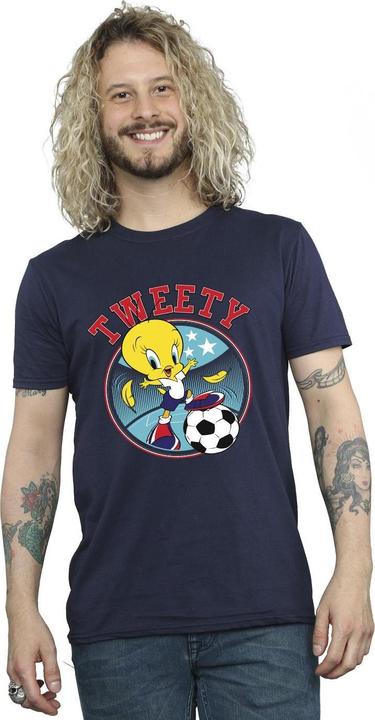 Actual product image Looney Tunes Mens Tweety Football Circle T-Shirt (S)