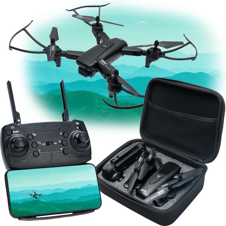 Produktbild Casativo WiFi-FPV-Quadrocopter-Drohne, faltbar, HD Kamera, OpticalFlow, App (8 min, 131 g, 0.92 Mpx)