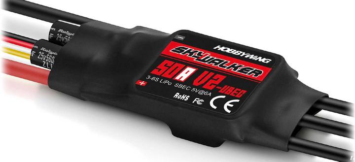 Actual product image Hobbywing Skywalker V2 50A 3-6S, 6A BEC