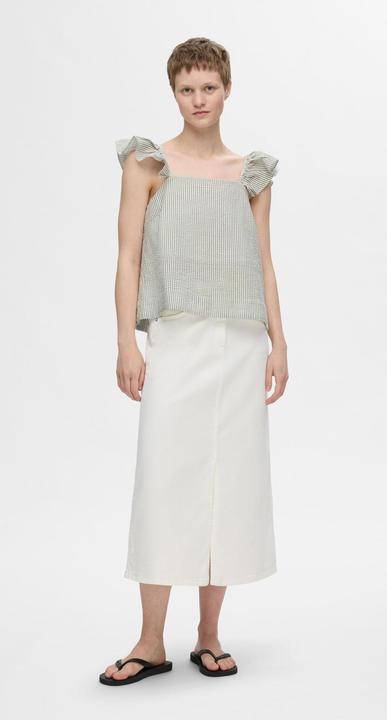 Actual product image Selected Femme Striped frill top (40)