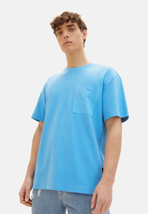 Produktbild Tom Tailor T-Shirt Kurzarmshirt structured mit Brusttasche (S)