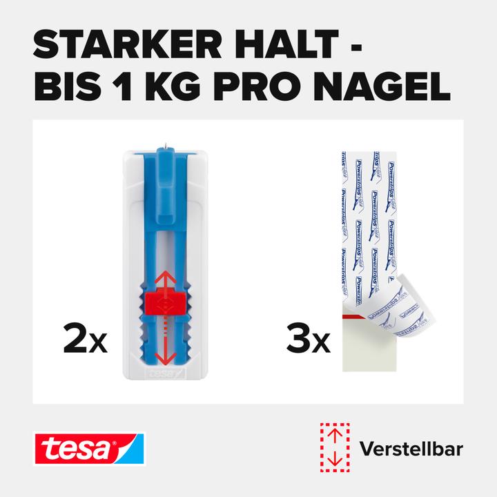 Produktbild tesa Klebenagel für Tapete & Putz, ideal für Leinwand & Keilrahmen
