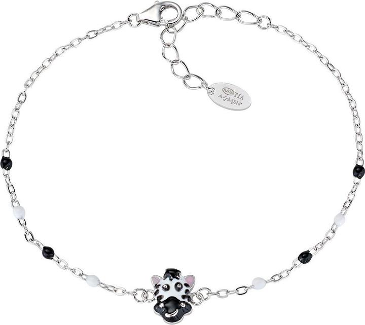 Amen Junior Zebra Armband (16 cm, Emaille, Silber 925)