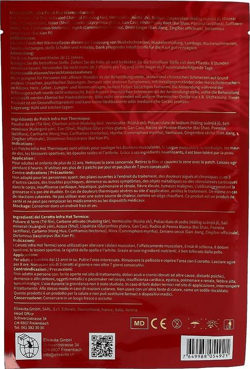 Produktbild Elixavita Patch Infra waermendes Pfla 10 (10 x)