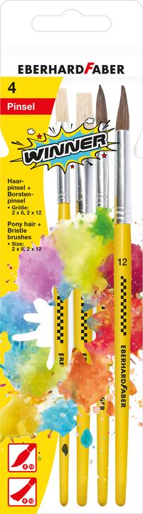 Actual product image EberhardFaber Brush set bristles/hair brushes, 4 pieces (12 mm)
