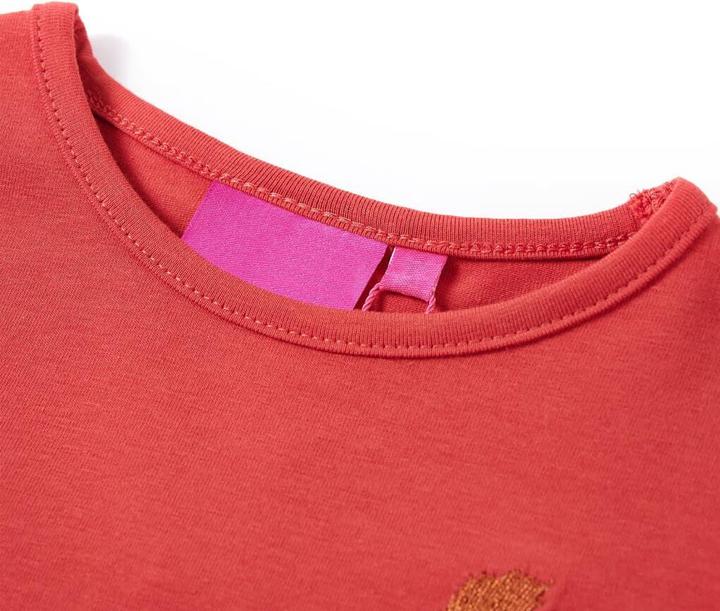 Produktbild VidaXL Kinder-Langarmshirt Dunkelrot 140,Material: 95 % Baumwolle (140)