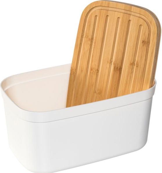 Actual product image Joseph Joseph Bread box polypropylene/bamboo, white, 37x18x22 cm