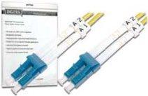 Actual product image Digitus FO patch cable LC/LC 09/125µm singlemode duplex halogen free with measuring protocol yellow 1m (1 m)
