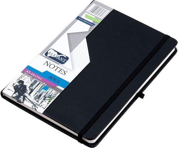 Image du produit Notes A5 Soul calandre noire (A5, Quadrillé, Couverture rigide)