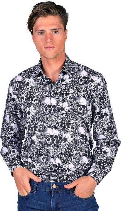 Produktbild Thetru Hemd Totenkopf Skull, schwarz/weiss (L)