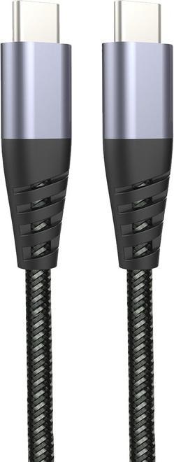 Image du produit Muvit Tiger Cable Ultra Resistant Type C/Type C 1,2m Gris (1.20 m)