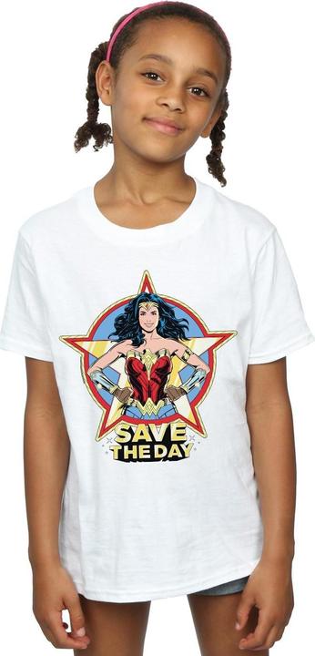Actual product image Girls Wonder Woman 84 Star Design Cotton T-Shirt (140, 146)