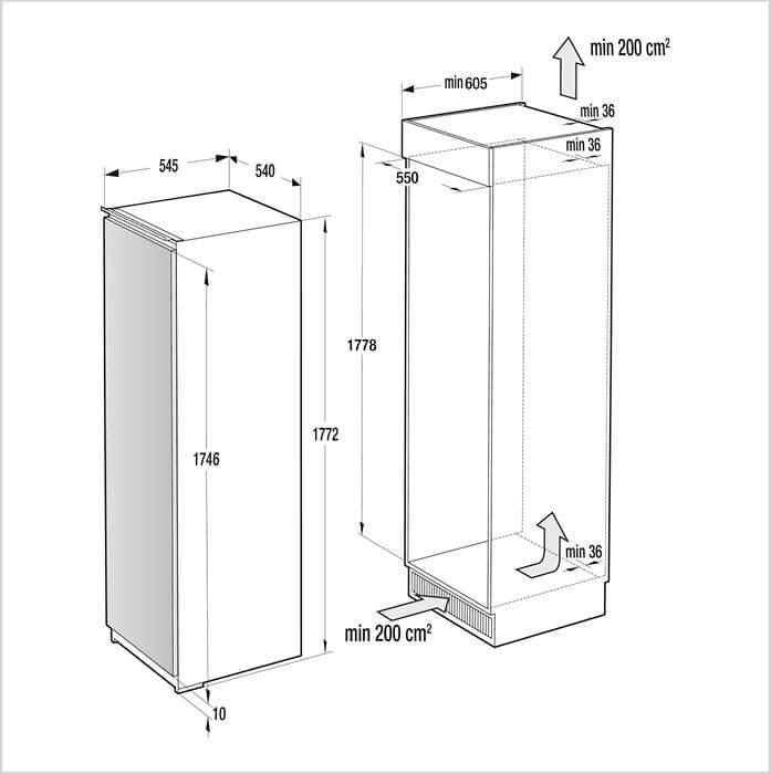 Produktbild Fors Kühlschrank Einbau FBR 551780 E