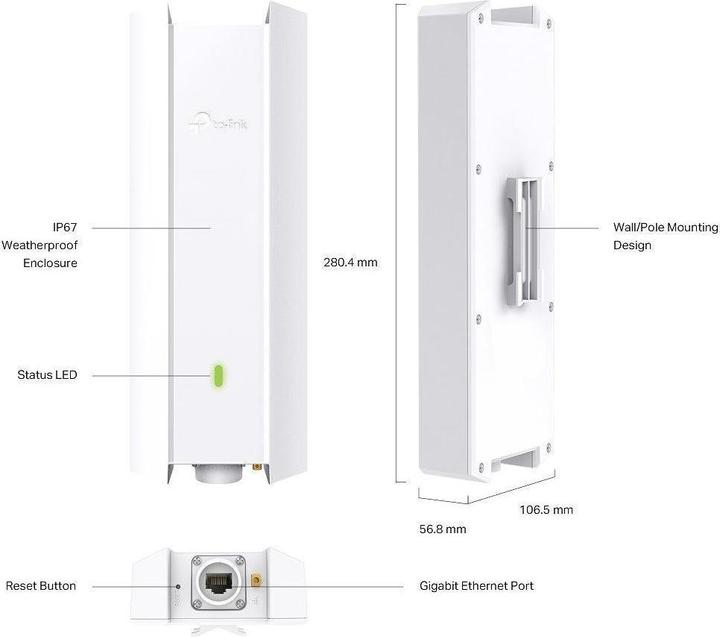 Nährwerte und Zutaten TP-Link EAP623-OUTDOOR HD - Wi-Fi 6 Zugangspunkt (1201000 Mbit/s)